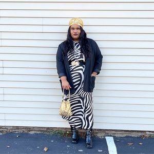 H&M zebra print dress